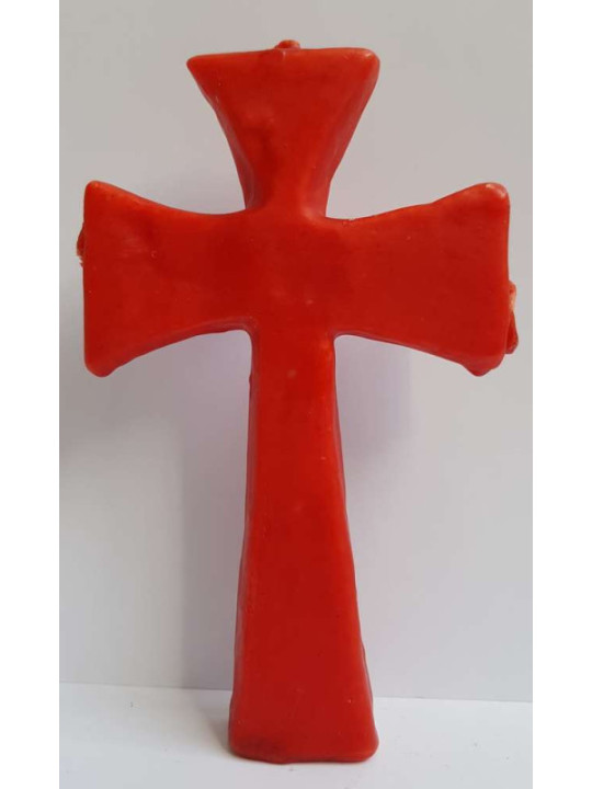 Vela Cruz de los Deseos Roja 3 Mechas. 15,5cm