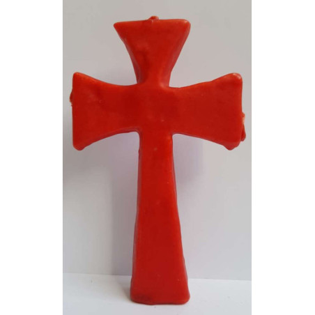 Vela Cruz de los Deseos Roja 3 Mechas. 15,5cm