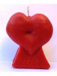 Vela Figura Corazón Rojo 9x9cm