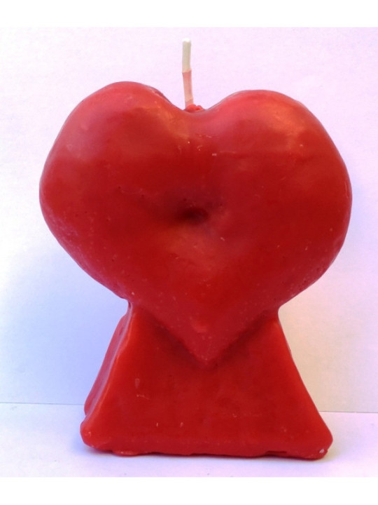 Vela Figura Corazón Rojo 9x9cm