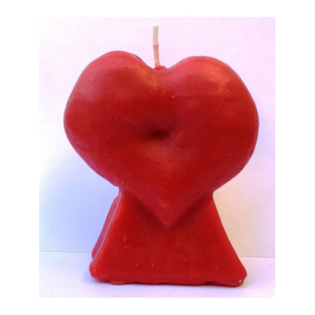 Vela Figura Corazón Rojo 9x9cm