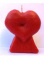 Vela Figura Corazón Rojo 9x9cm