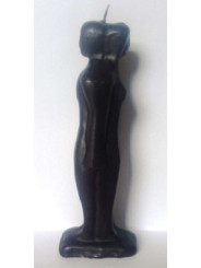 Vela Pareja de Separación Hombre-Mujer Negra. 18 cm