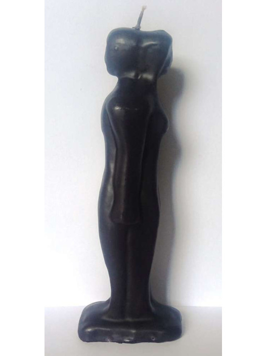 Vela Pareja de Separación Hombre-Mujer Negra. 18 cm