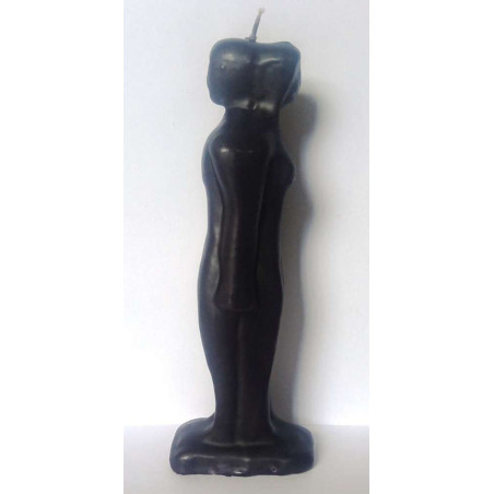 Vela Pareja de Separación Hombre-Mujer Negra. 18 cm