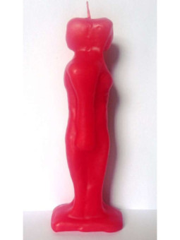 Vela Pareja Separación Hombre-Mujer Roja 18cm