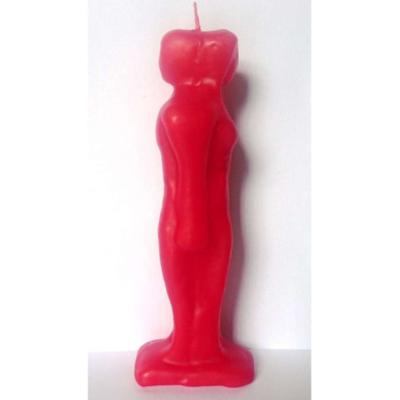 Vela Pareja Separación Hombre-Mujer Roja 18cm