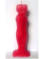 Vela Pareja Separación Hombre-Mujer Roja 18cm