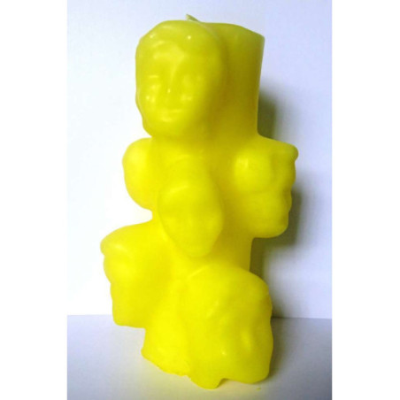 Velón Mil Caras Amarillo Grande