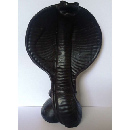 Serpiente grande Cobra Negra. 19 x 14 cm