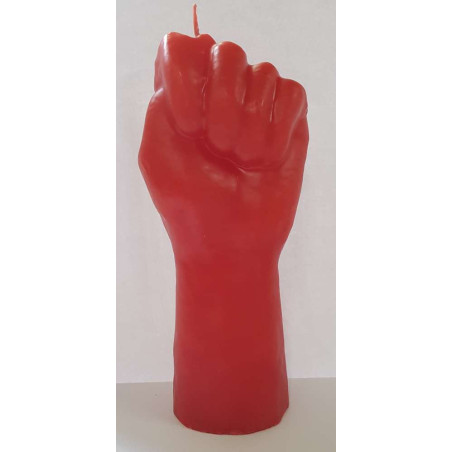 Vela Puño Grande Rojo. 18 Centímetros