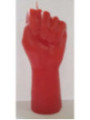 Vela Puño Grande Rojo. 18 Centímetros