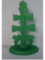 Vela Cruz de Caravaca Verde. 17 Centímetros
