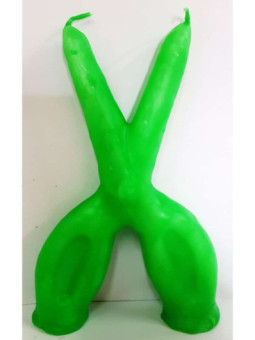 Vela Tijera Verde Grande. 18 Centímetros