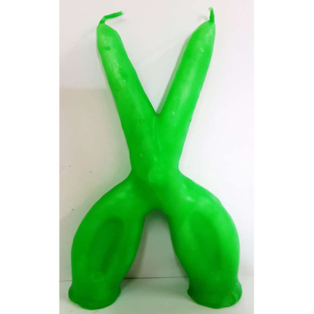 Vela Tijera Verde Grande. 18 Centímetros