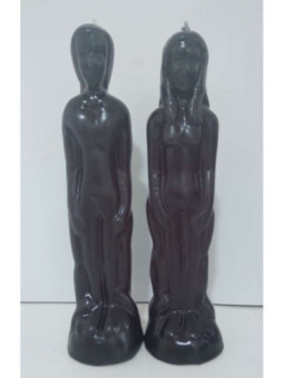Velas grande Hombre y Mujer de 19 cm. Negro