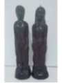 Velas grande Hombre y Mujer de 19 cm. Negro