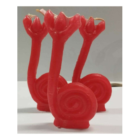 Vela Caracol Santeria Rojo