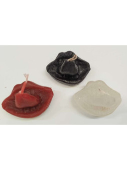 Vela Artesana Tapa Bocas Roja