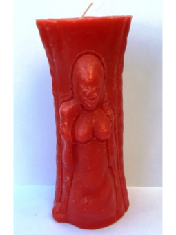 Velón Figura Boralbor Rojo 15x6cm