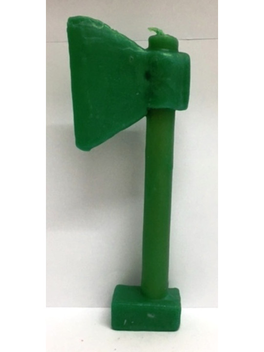 Vela Hacha Verde. 20 Centímetros