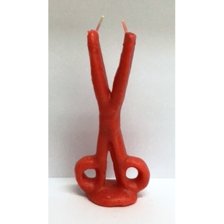 Vela Tijera Roja. 16 Centímetros