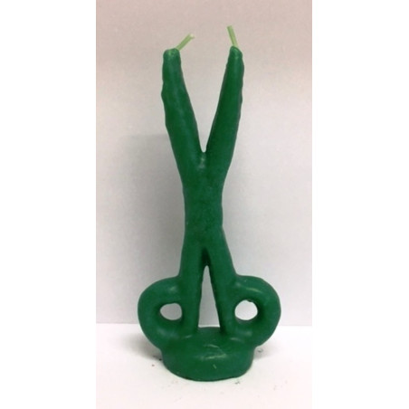 Vela Tijera Verde. 16 Centímetros