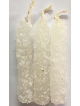 Vela de Sal Blanca Pequeña 11cm.