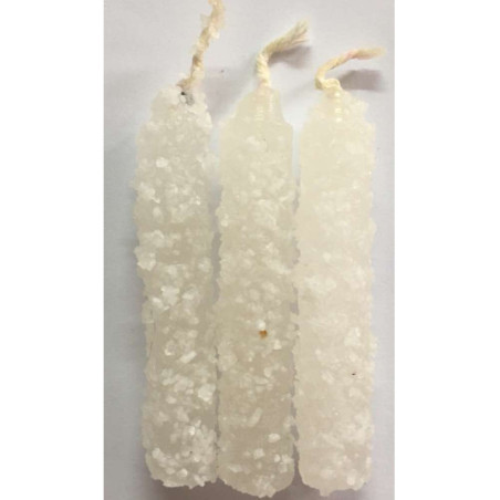 Vela de Sal Blanca Pequeña 11cm.