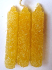Vela de Sal Amarilla Pequeña 11cm