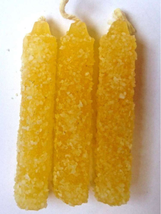 Vela de Sal Amarilla Pequeña 11cm