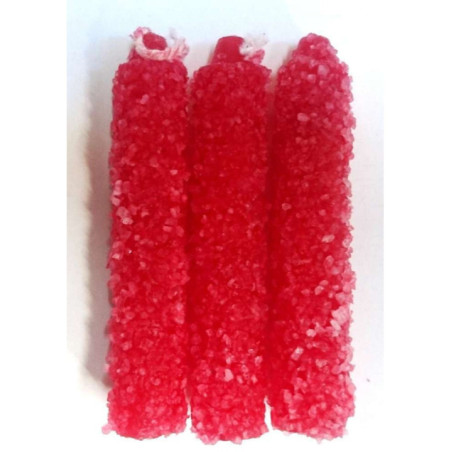 Vela de Sal Roja Pequeña 11cm