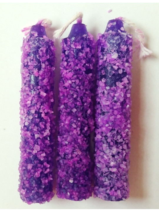 Vela de Sal Morada Pequeña 11cm