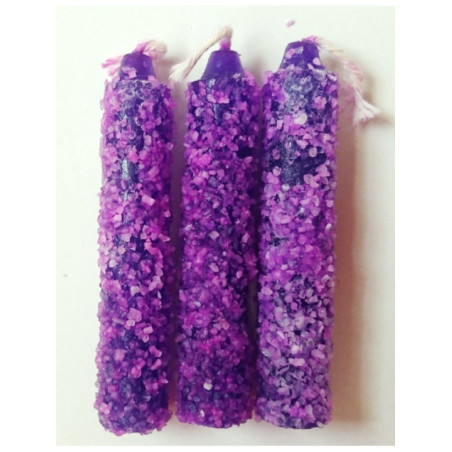 Vela de Sal Morada Pequeña 11cm