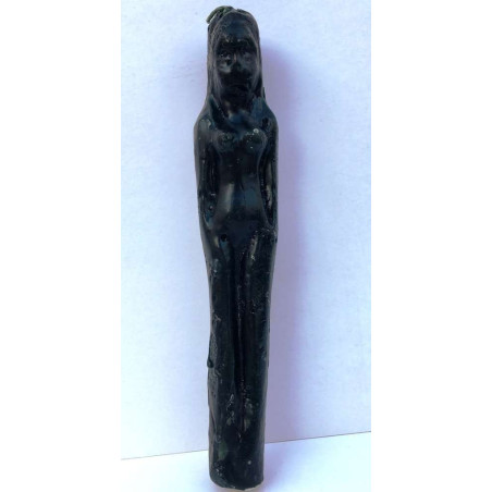 Veladora Negra Forma Mujer, 20X2