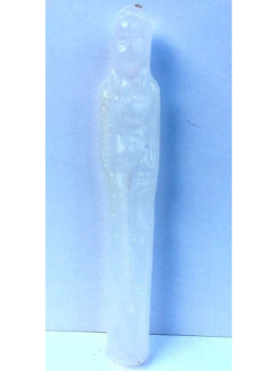 Veladora Blanca Forma Mujer, 20X2