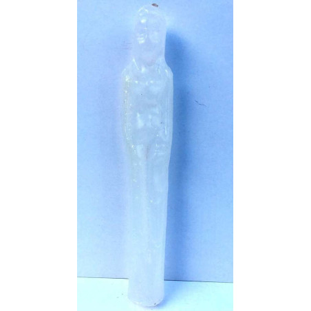 Veladora Blanca Forma Mujer, 20X2