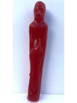 Veladora Roja Forma Hombre, 20X2