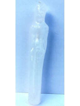 Veladora Blanca Forma Hombre, 20X2