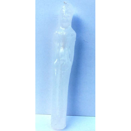 Veladora Blanca Forma Hombre, 20X2