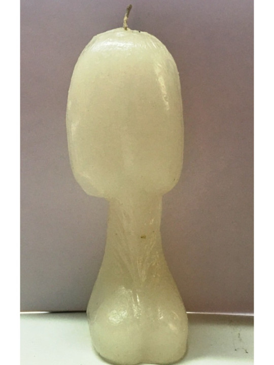 Vela Blanca Pene-Vagina 18cm