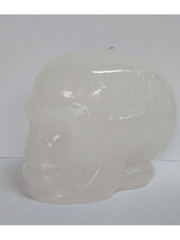 Vela Calavera Blanca. 11 x 9 Centímetros