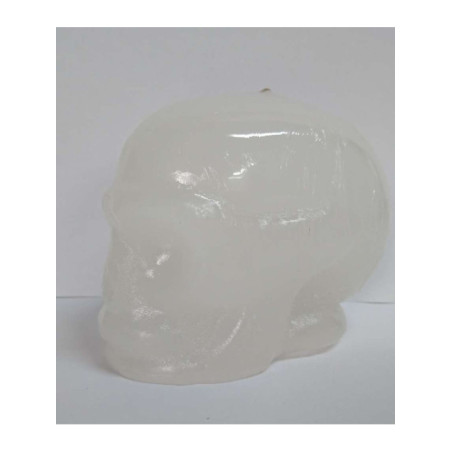 Vela Calavera Blanca. 11 x 9 Centímetros