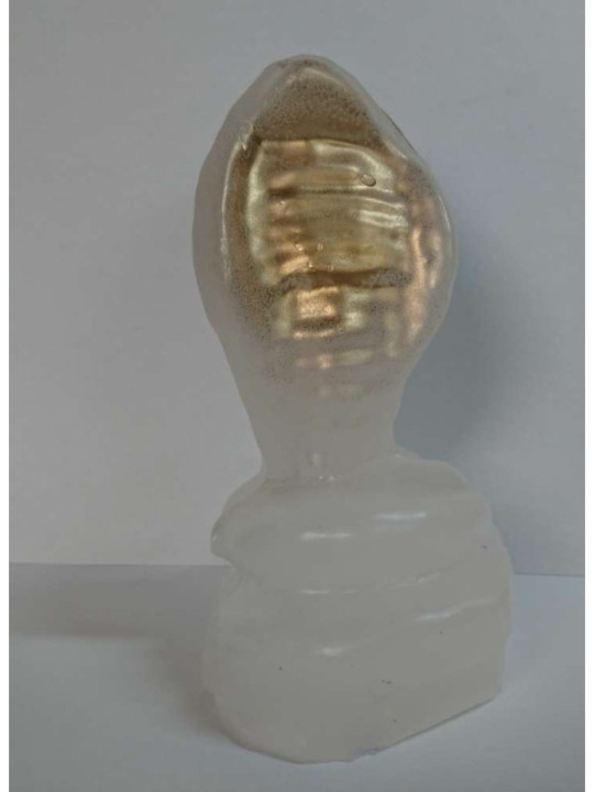 Cobra Blanca. 15 cm alto x 8 cm Base