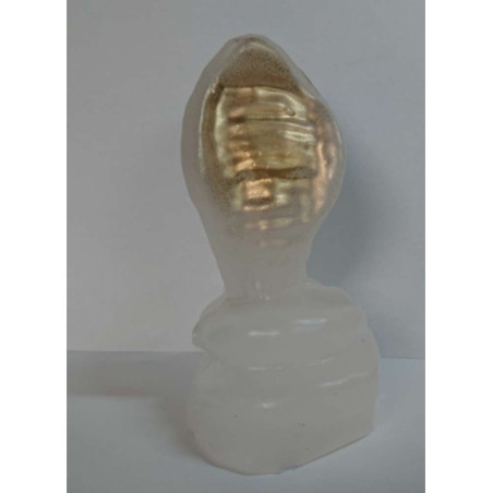 Cobra Blanca. 15 cm alto x 8 cm Base