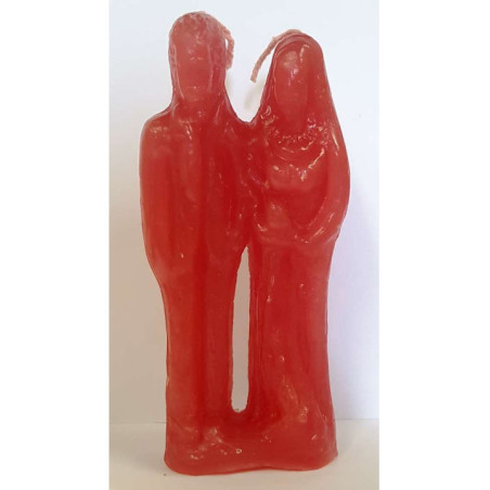 Vela Matrimonio Roja Hombre-Mujer 17cm