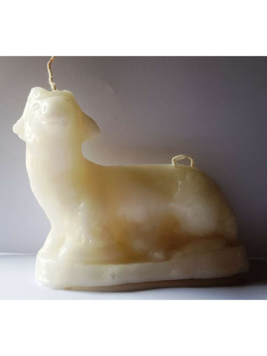 Figura Cera Cordero Blanco, Dominar Amansar Familia