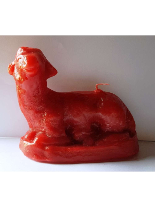 Figura Cera Cordero Rojo, Dominar Amansar en el Amor