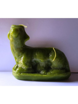 Figura Cera Cordero Verde, Dominar Amansar Compañeros trabajo, competencia negocios