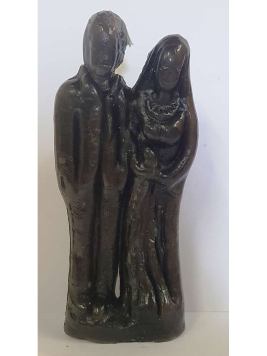 Vela Matrimonio Negra Hombre-Mujer 17cm